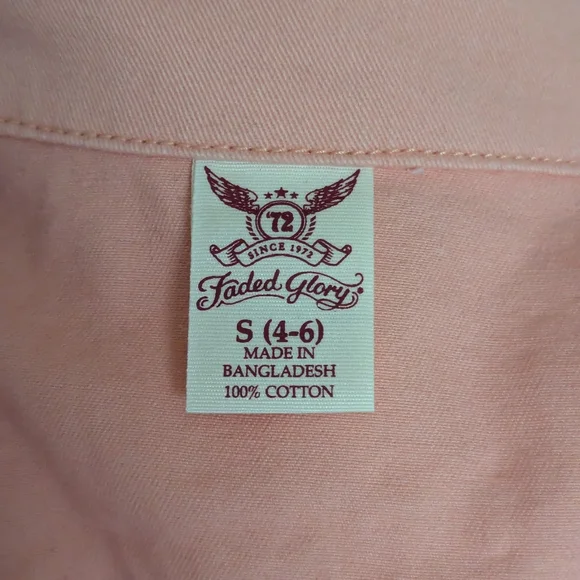 🛑NOT AVAILABLE🛑 Faded Glory peach women's denim jacket, size small (4-6) - Picture 7 of 15